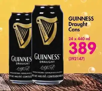 Makro’s liquor GUINNESS Draught Cans 24 x 440ml offer