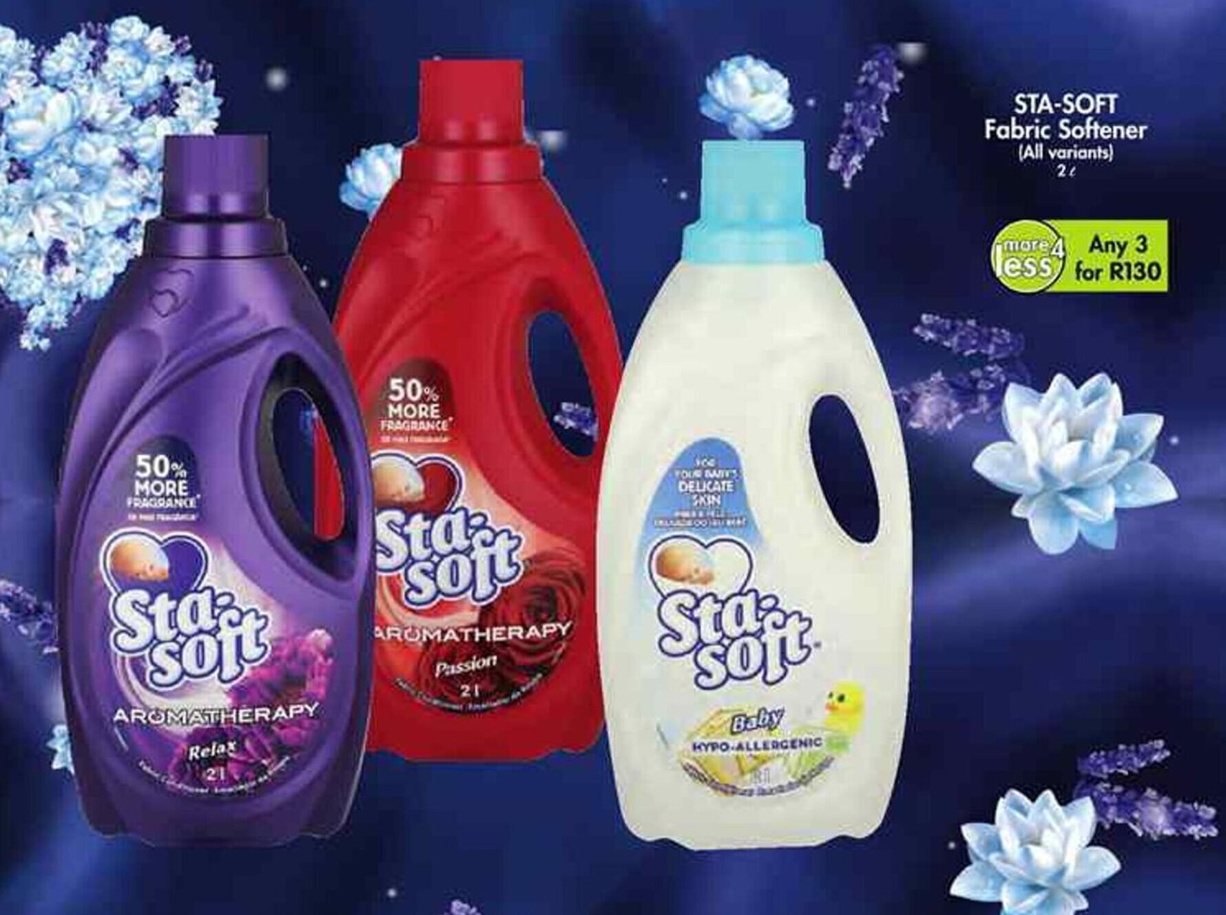 STASOFT Fabric Softener all variants any 3 x 2L offer at Makro