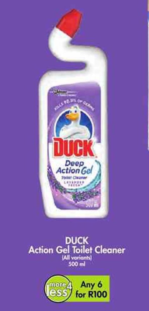 DUCK Action Gel Toilet Cleaner any 6 x 500ml offer at Makro