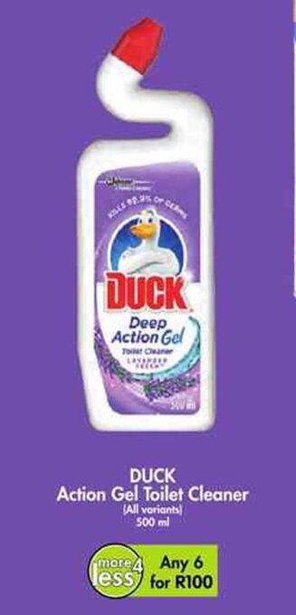 Makro DUCK Action Gel Toilet Cleaner any 6 x 500ml offer