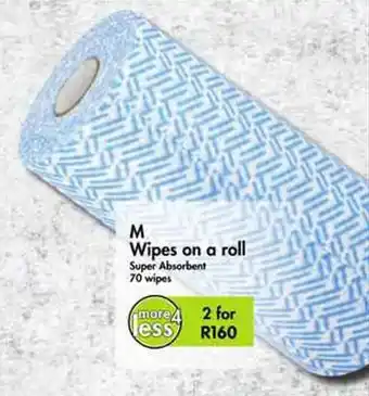 Makro M Wipes on a Roll 2 x 70 wipes offer
