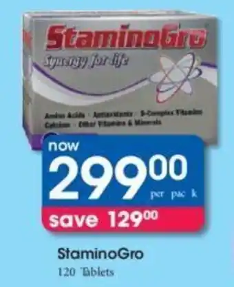 Clicks StaminoGro 120 tablets offer