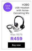 First Shop Logitech h390 usb headset with noise cancelling mic offer