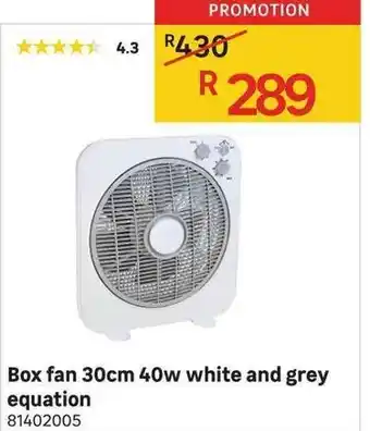 Leroy Merlin Box fan 30cm 40cm White and Grey 81402005 offer