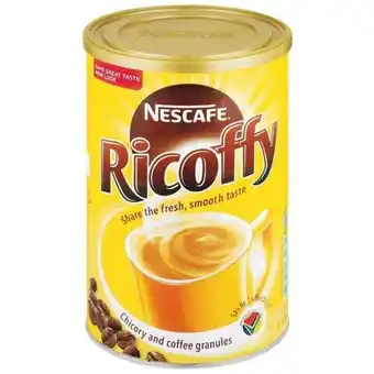 Game Nescafe ricoffy chicory & coffee granules tin 750 g offer