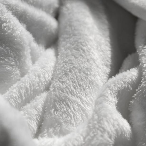 Micro fleece bathrobe white offer at Whitehouse