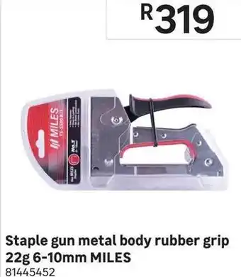 Leroy Merlin Staple Gun Metal Body Rubber Grip 22g 6-10mm Miles offer