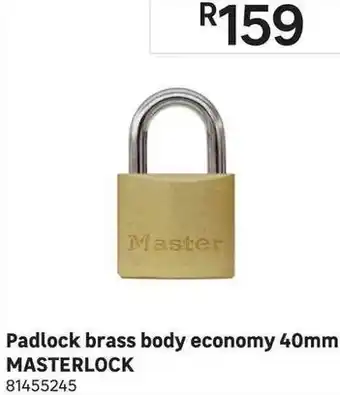Leroy Merlin Masterlock Padlock Brass 40mm offer
