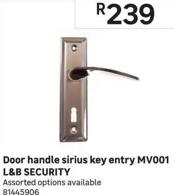 Leroy Merlin L&B Security Door Handle sirius Key MV001 offer