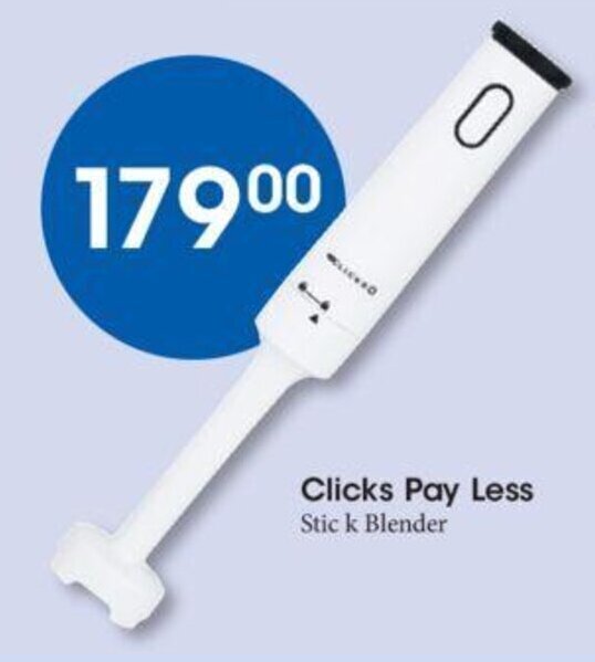 Clicks+ Stick Blender offer at Clicks