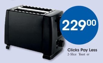 Clicks+ 2-Slice Toaster