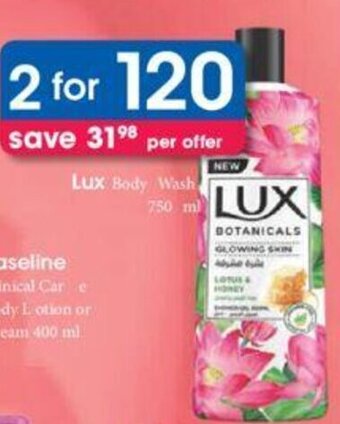 Clicks Lux Body Wash 2 x 750ml offer