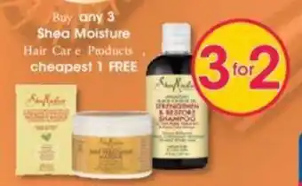 Clicks Shea Moisture Hair Care Products any 3 offer