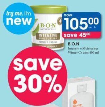 Clicks B.O.N Intensive Moisturiser Winter Cream 400ml offer