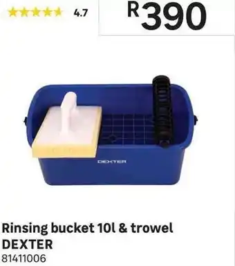 Dexter Rinsing Bucket 10L & Trowel