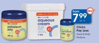 Clicks Clicks+ Hand & Body Products offer