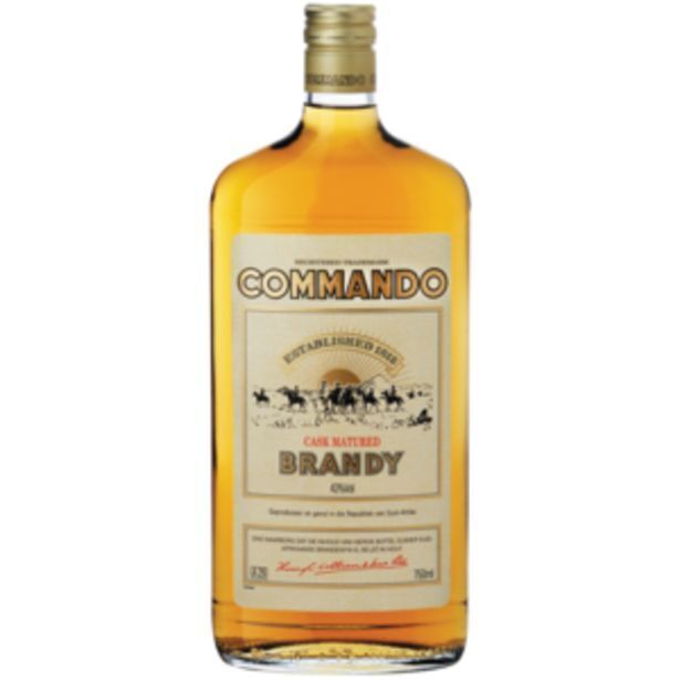 Commando cask matured brandy bottle 750ml offer at Shoprite Liquor