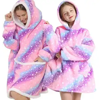 OneDayOnly Kids and adults oversized plush blanket hoodies offer