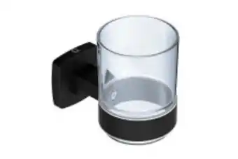 Bathroom Bizarre 3132 integrity glass tumbler + holder - matt black balr3132mblk offer