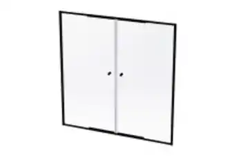 Dus18bc duo slide door 1700-1800*1860mm - black/clear
