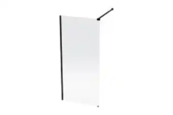 Lswm11bc lumin 1100*2000*8mm shower screen (1200mm stab) black/clear