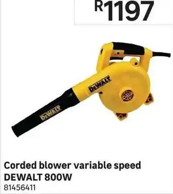 Leroy Merlin Corded Blower Dewalt 800w offer