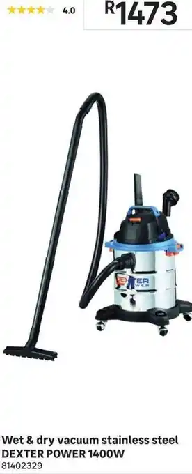 Dexter Power 1400w Wet & Dry Vacuum