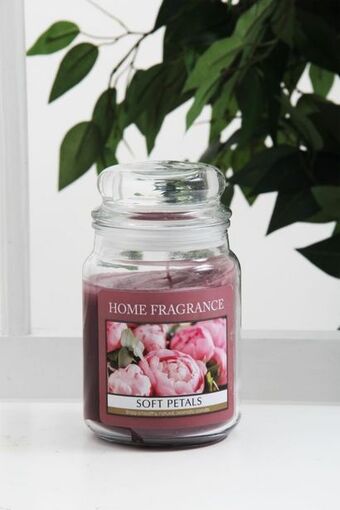 Mini jar soft petals scented candles