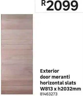 Leroy Merlin Exterior Door Meranti Horizontal Slats W813x h2032mm offer