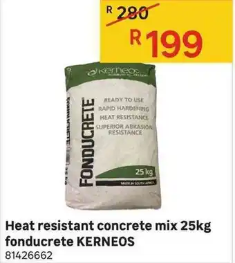 Leroy Merlin Kerneos Heat Resistant Concrete Mix 25kg offer