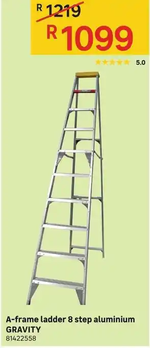 Leroy Merlin A- Frame Ladder 8 Step Aluminum Gravity offer