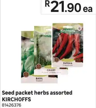 Kirchoffs Seed Packet Herbs Assorted