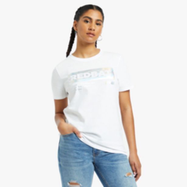 Redbat women's white tshirt offer at Sportscene