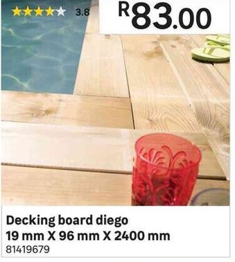 Decking Board Diego 19mm x 96mm x 2400mm