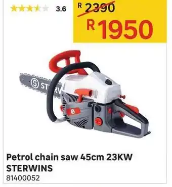 Leroy Merlin Sterwins Petrol Chain Saw 45cm 23Kw offer