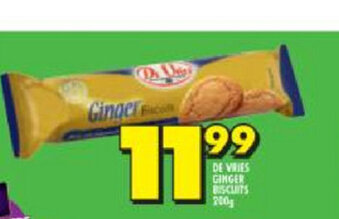 Shoprite De Vries Ginger Biscuits 200g offer