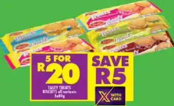 Shoprite Tasty Treats Biscuits 5x80g offer