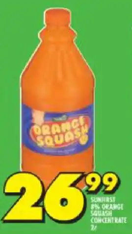 Shoprite Sunfirst Orange Squash 2L offer