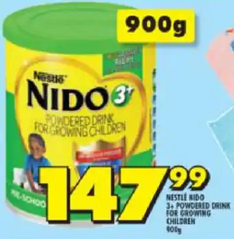 Shoprite Nestle Nido 3+ Powdered Milk 900g offer