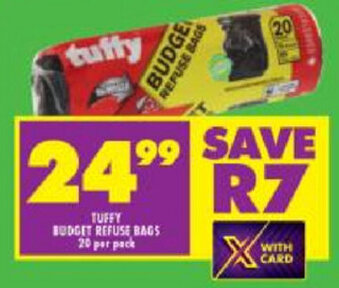 Tuffy Budget Refuse Bags 20 per pack