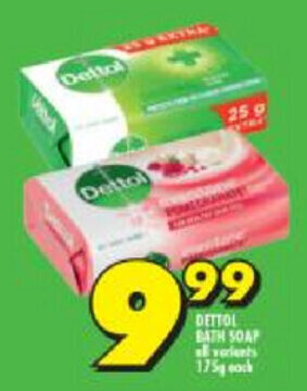 Shoprite Dettol Bath Soap 175g offer