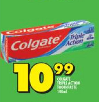 Shoprite Colgate Triple Action Toothpaste 100ml offer