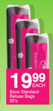 Save Save Standard Refuse Bags 20's offer