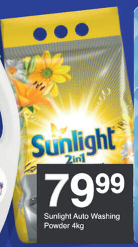Save Sunlight Auto Washing Powder 4kg offer