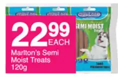 Save Marlton's Semi Moist Treats 120g offer