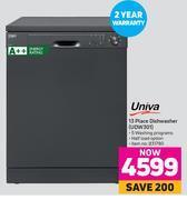 Game Univa 13 place dishwasher udw301 offer