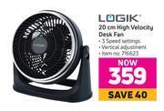 Game Logik 20cm high velocity desk fan offer