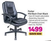 Game Parker mid back chair black offer