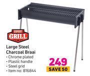 Game Expert grill large steel charcoal braai offer