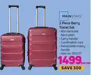 Game Mainstays 2 piece berry travel set-per set offer